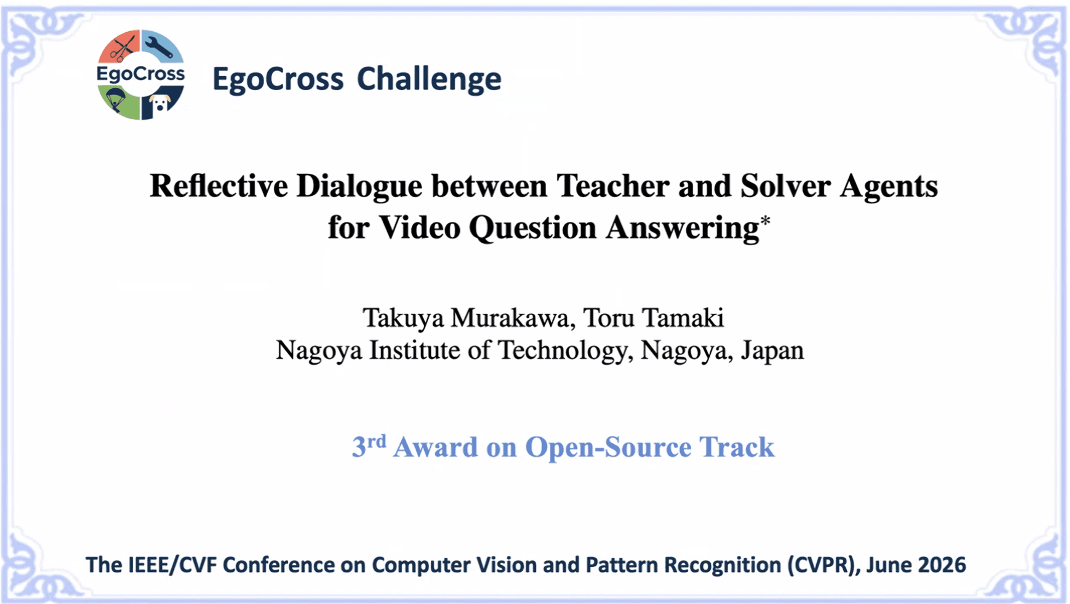 Reflective Dialogue between Teacher and Solver Agents for Video Question Answeringのプレビュー 1